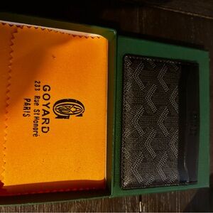 Goyard Black and Gray Card Holder